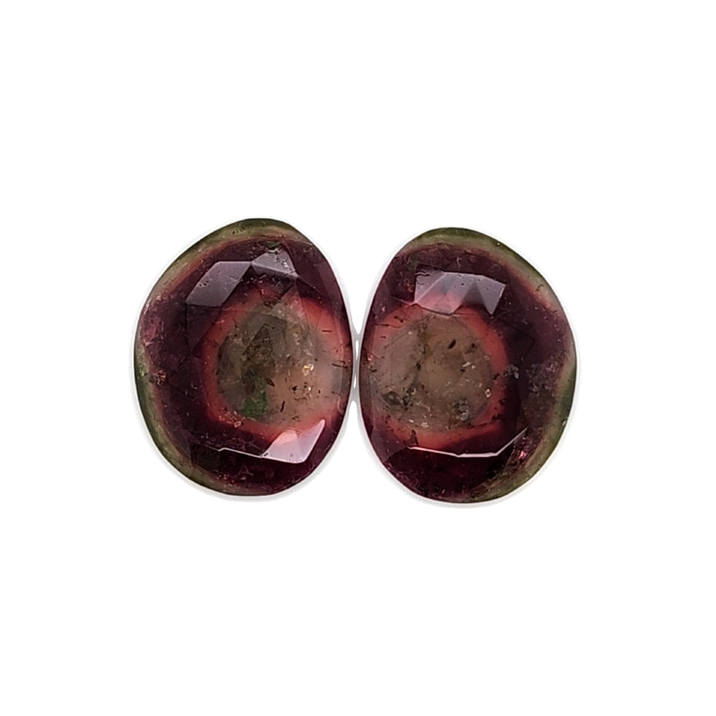 Bi-Colour Tourmaline Fancy Rosecut 37.529ct