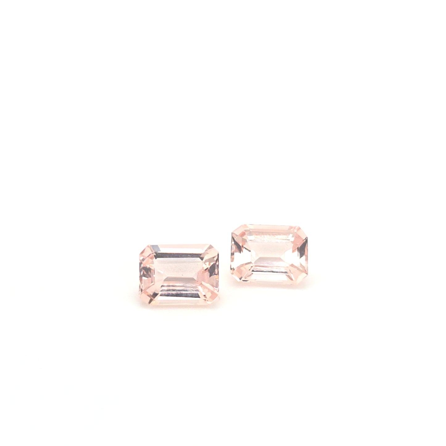 Morganite Octagon Pair 4.172ct