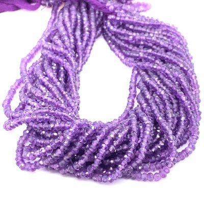 Amethyst Pink Facet Beads