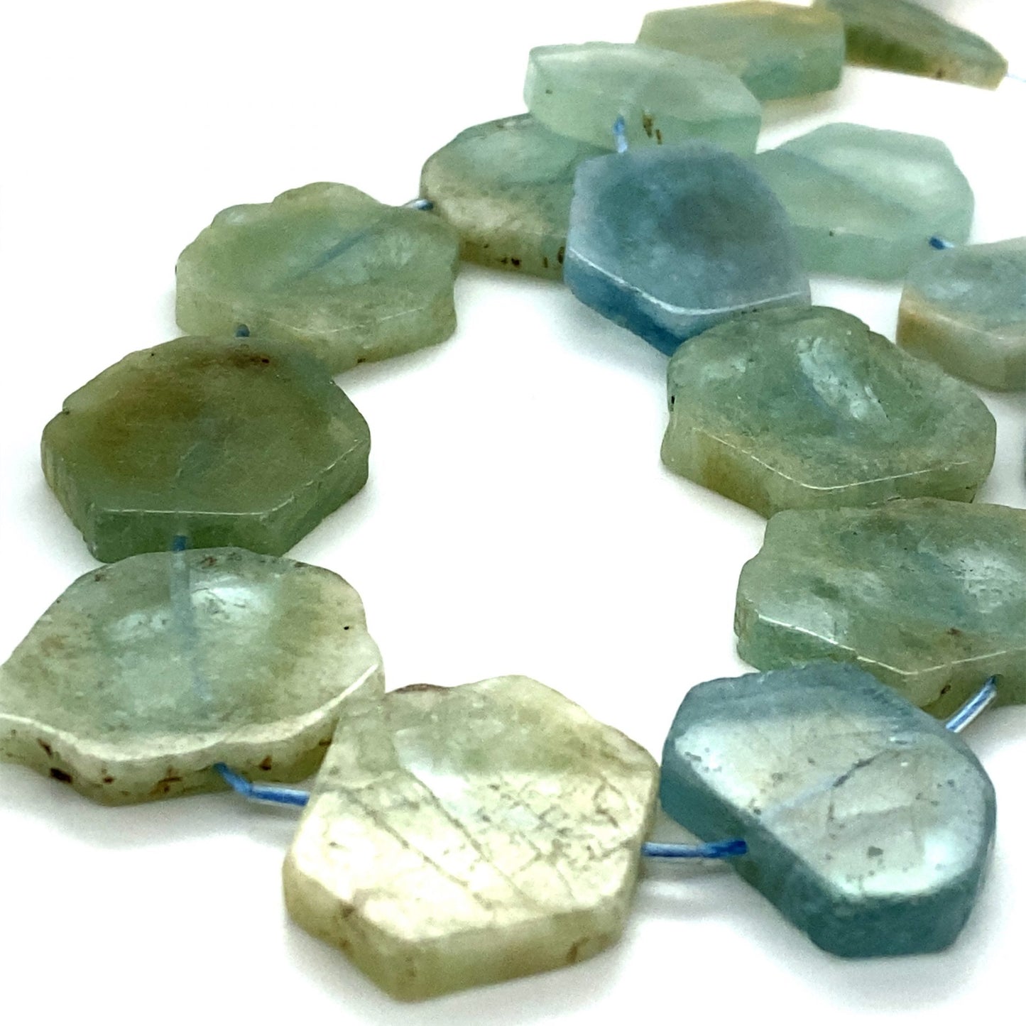Beryl Multi Colour Slices Beads