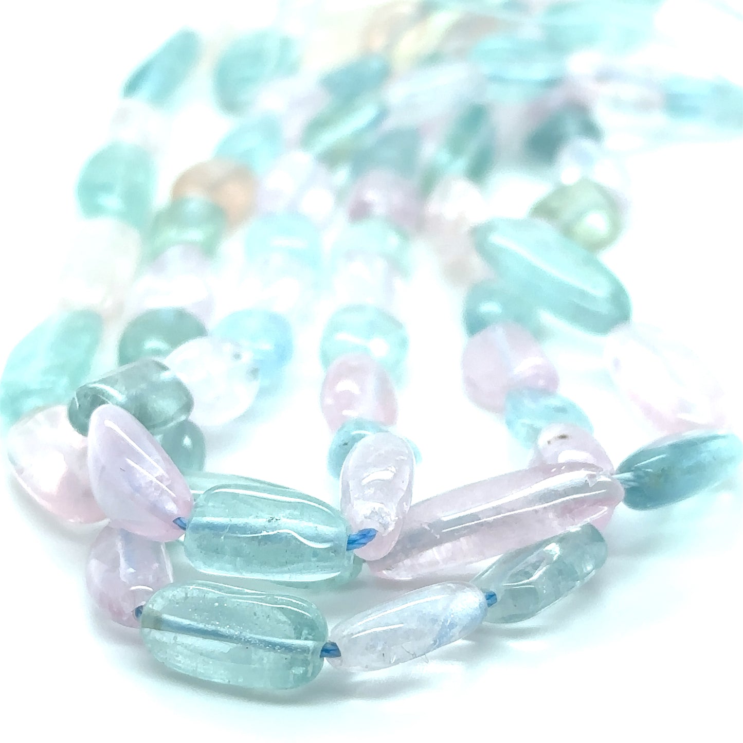 Beryl Multi Color Pebble Beads