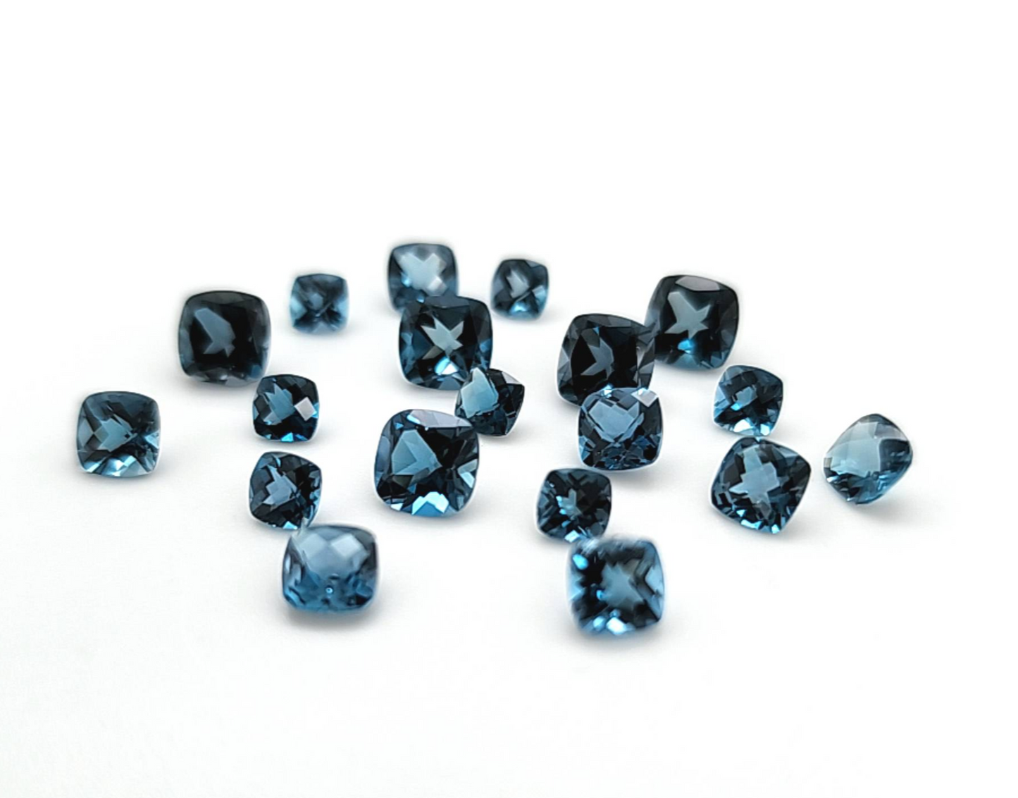 London Blue Topaz Cushions Price List