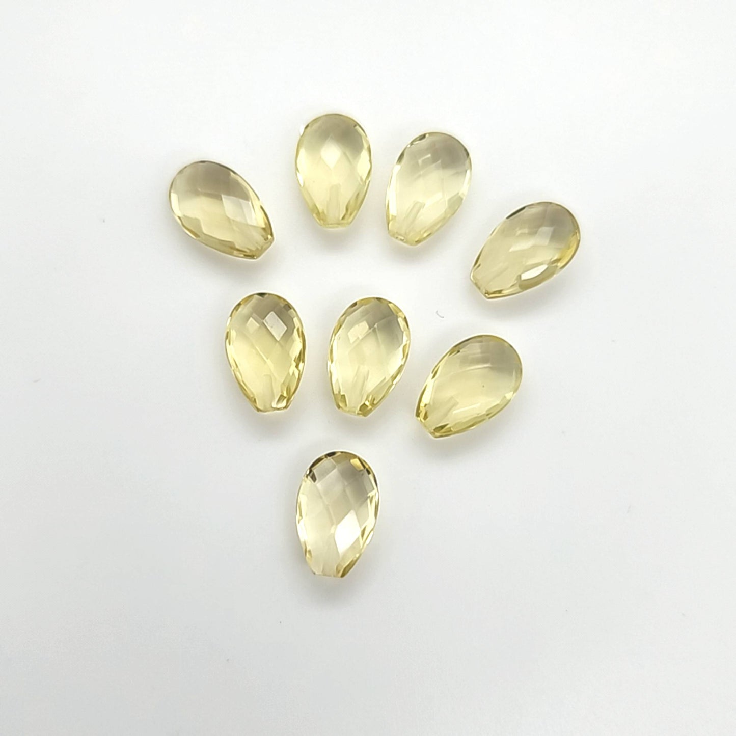 Lemon Quartz Briolette and Polished Drops