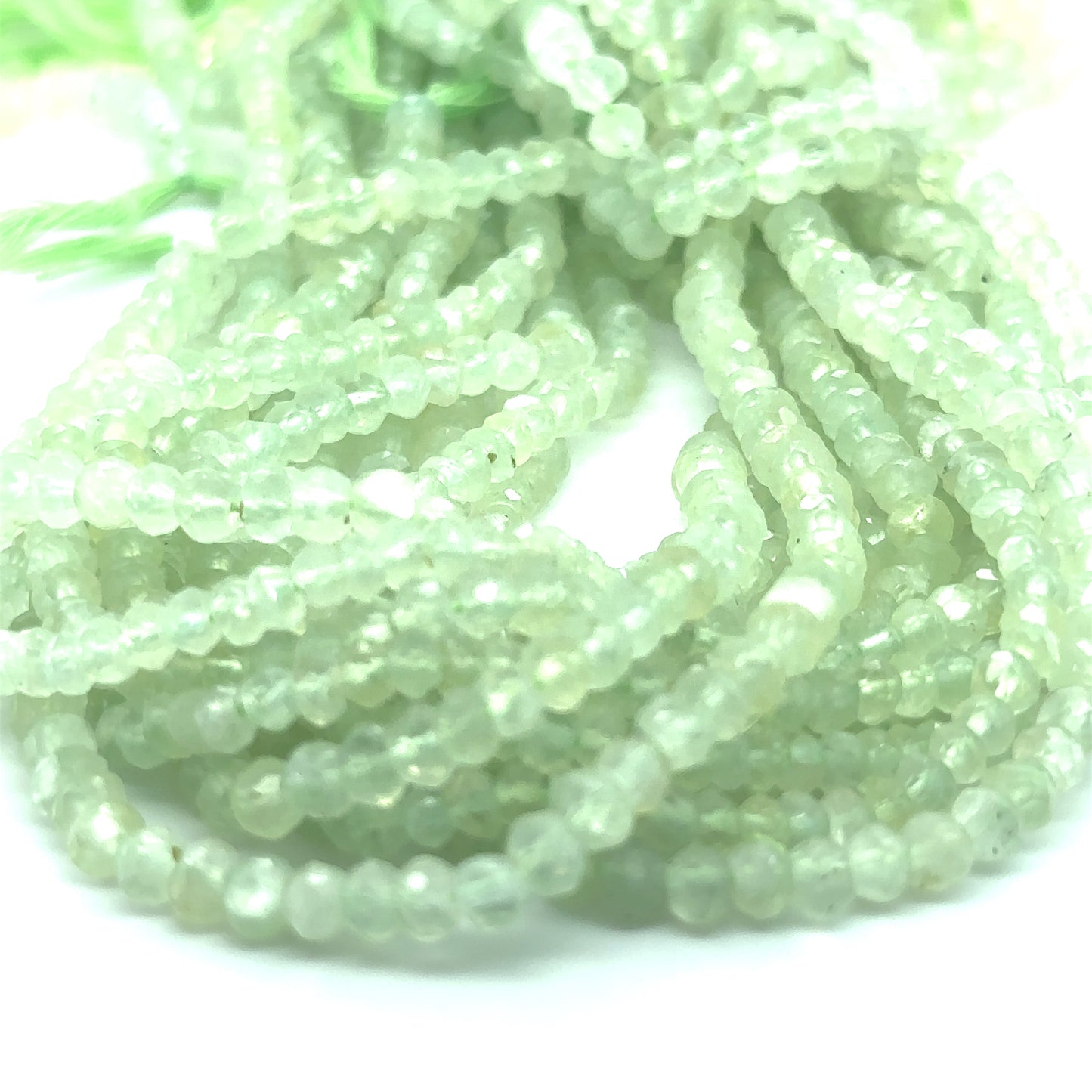 Prehnite Facet Beads