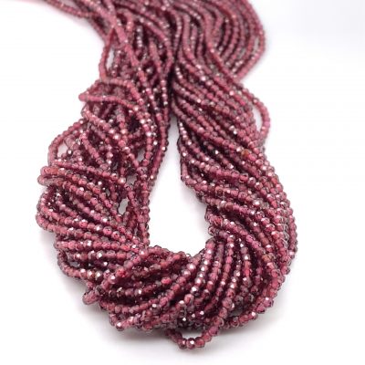 Rhodolite Polished Facet Beads