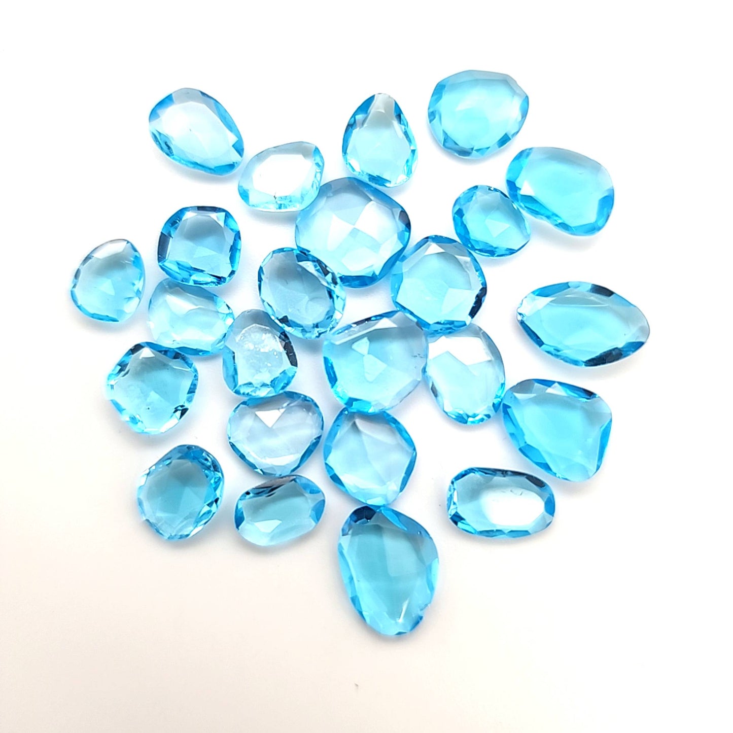 Swiss Blue Topaz Flat Cut