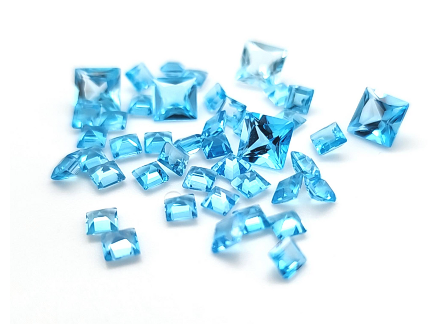 Swiss Blue Topaz Squares Price List