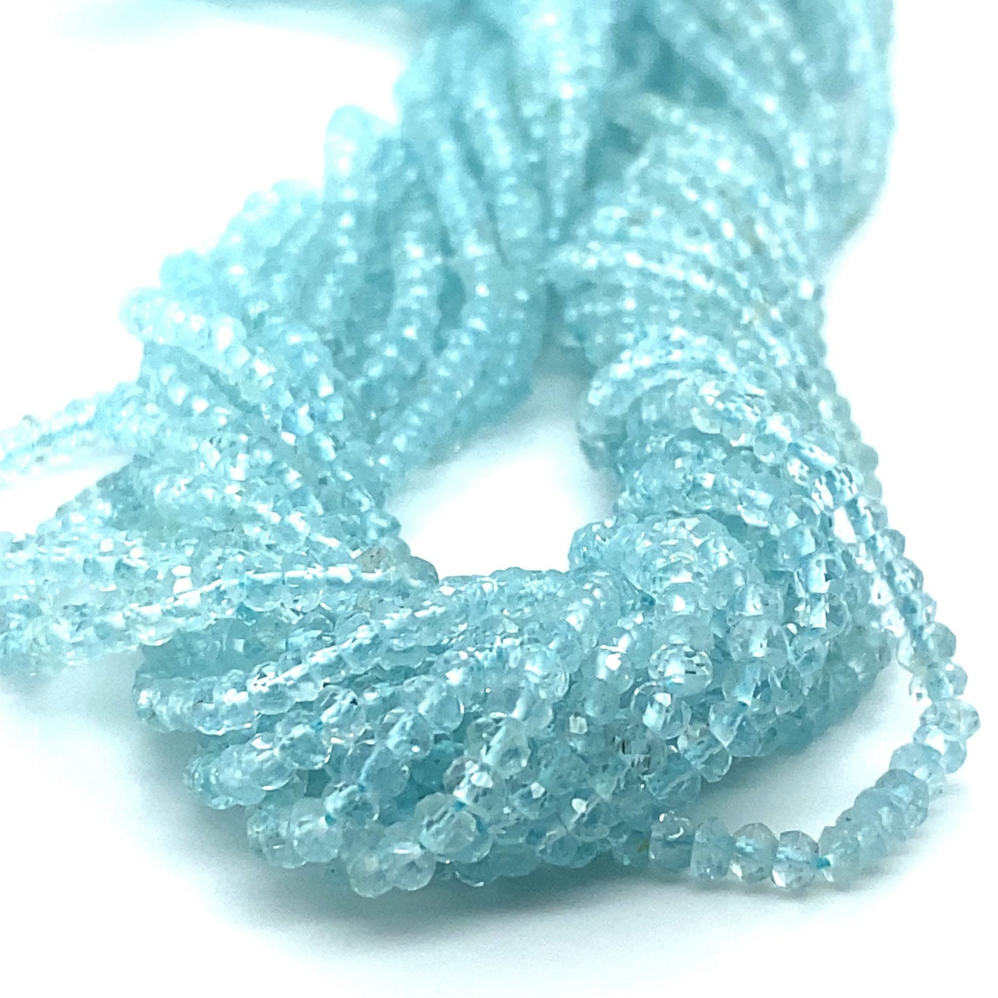 Aquamarine Facet Beads