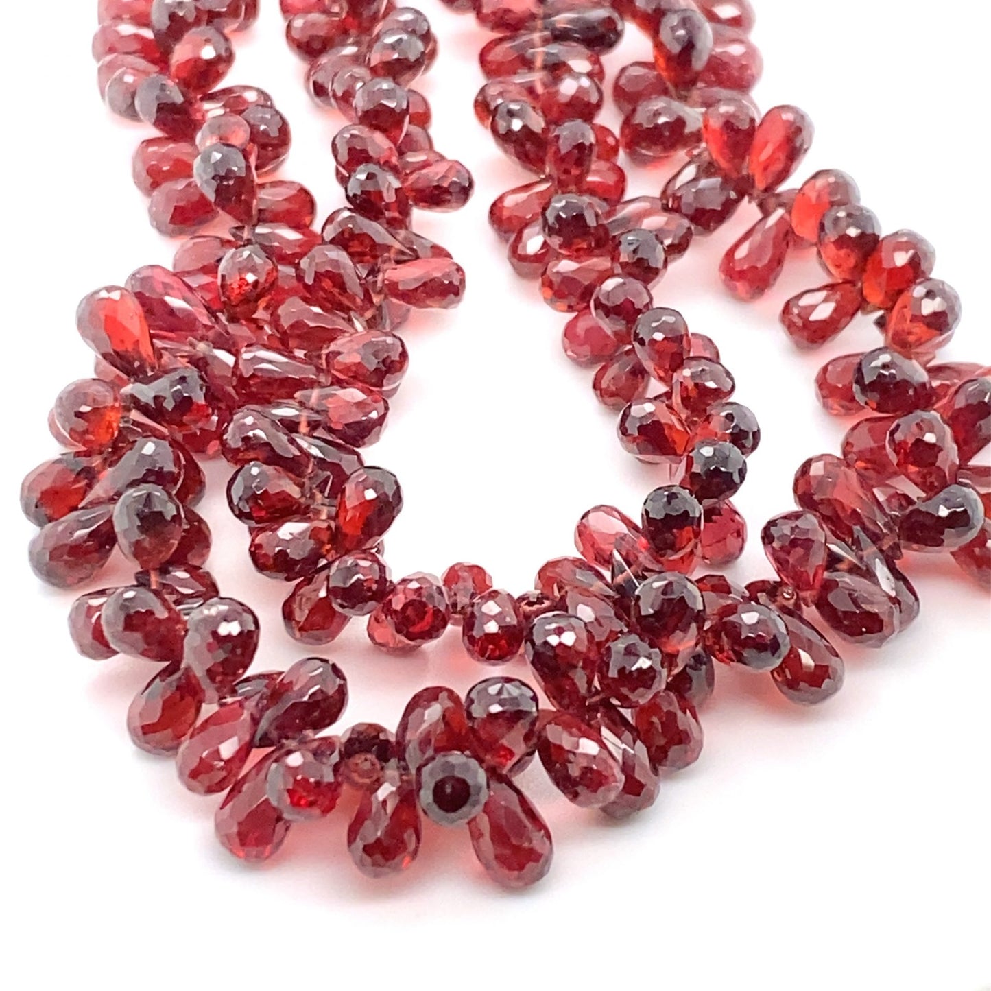 Garnet Briolette Beads