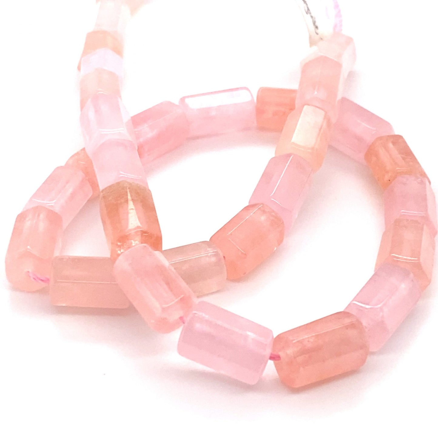 Morganite Tube Beads