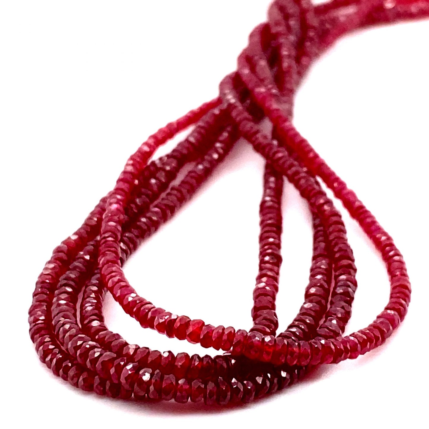 Ruby Facet Beads