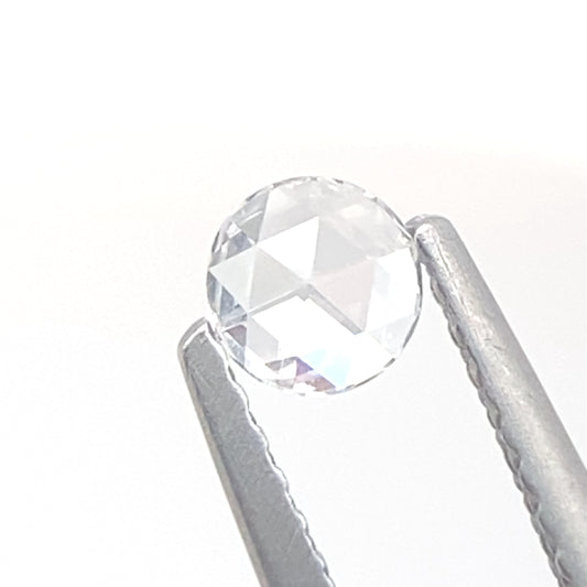 White Diamond Round Rosecut