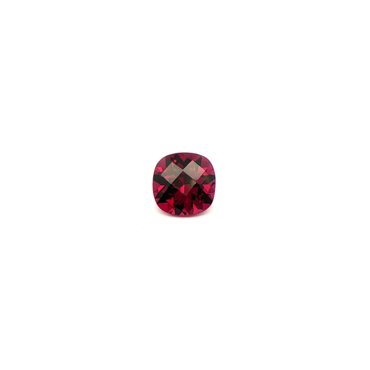 Rhodolite Checkerboard Square Cushion 3.862ct