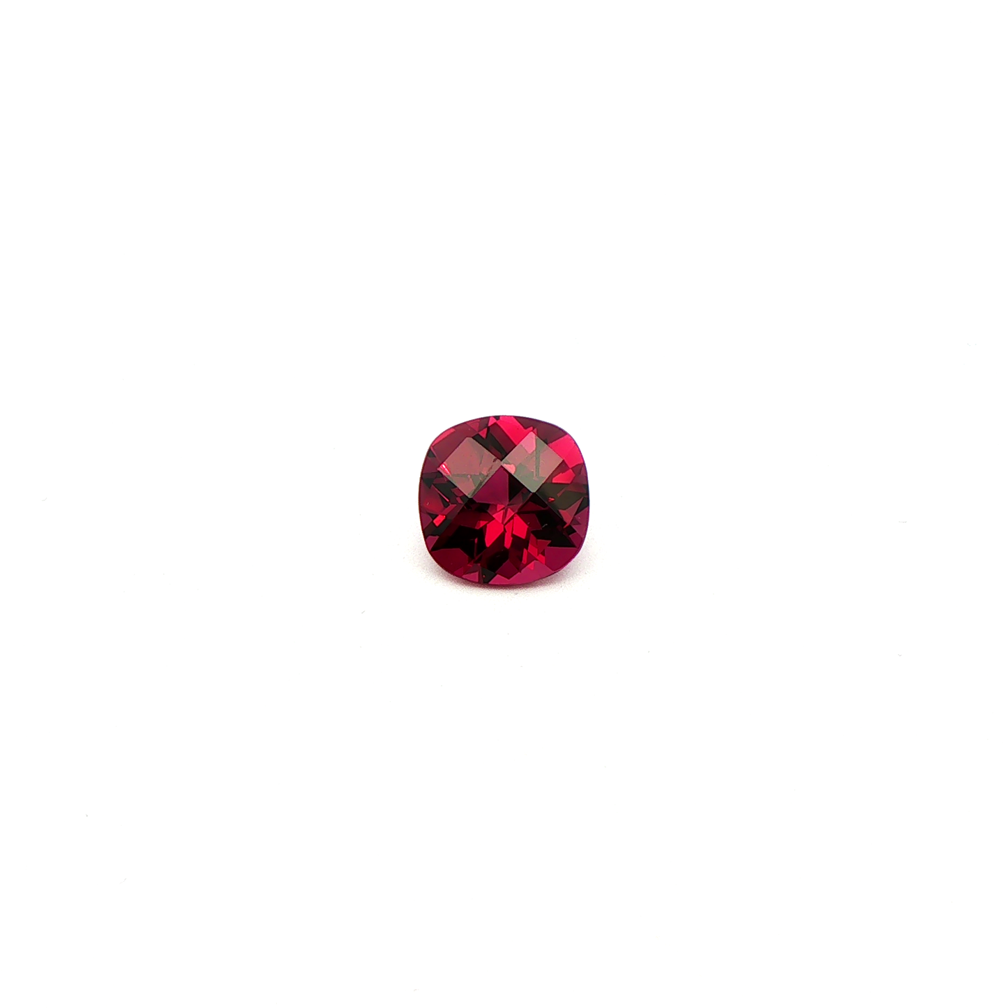 Rhodolite Checkerboard Square Cushion 3.479ct