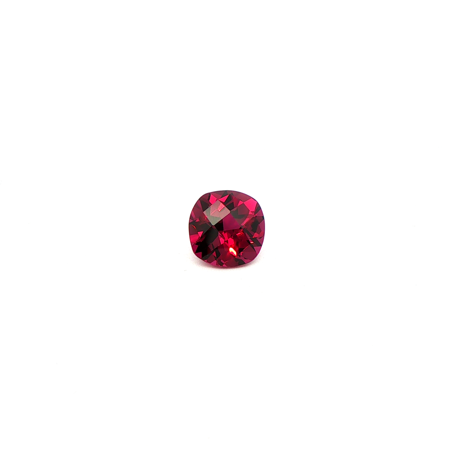 Rhodolite Checkerboard Square Cushion 3.611ct