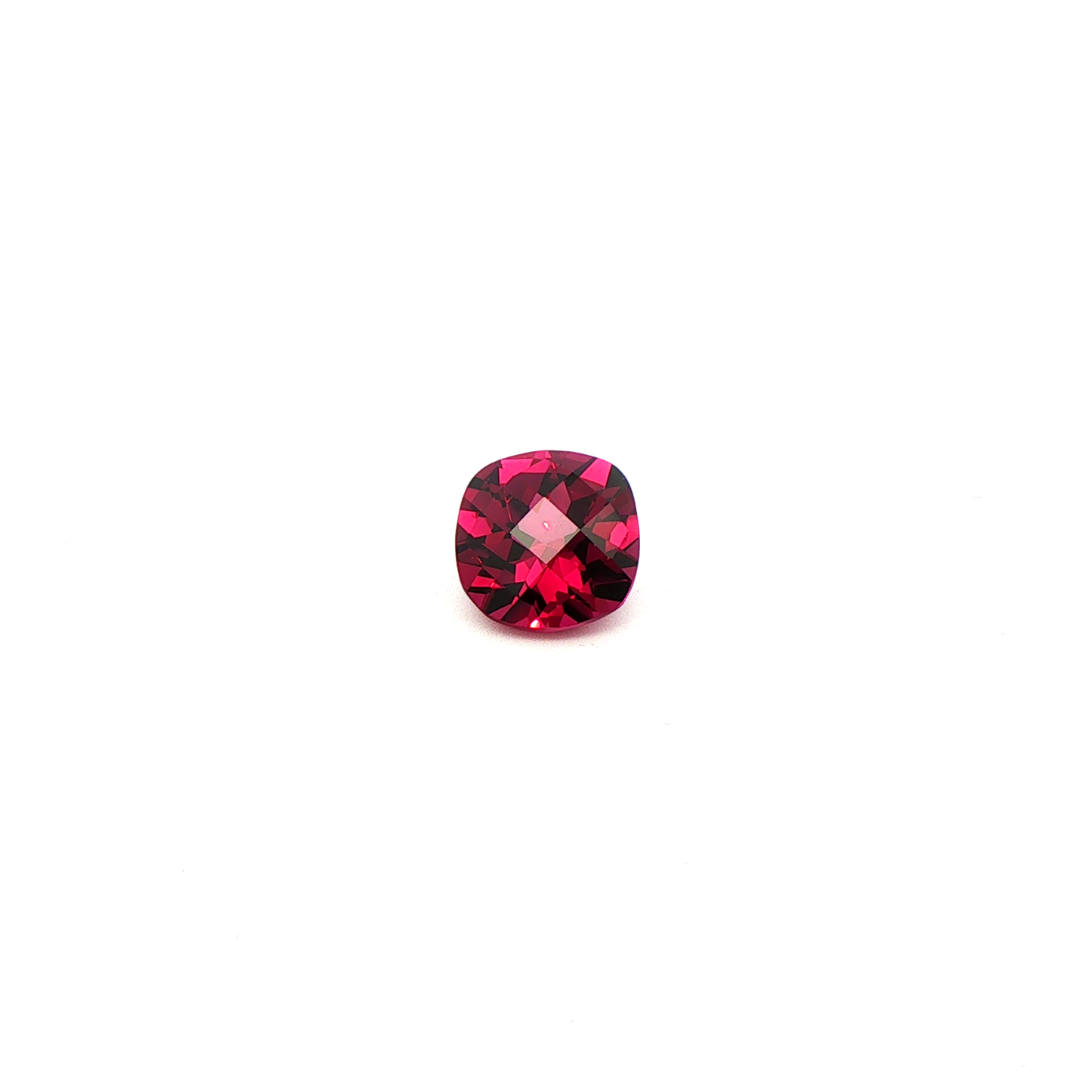 Rhodolite Checkerboard Square Cushion 3.518ct