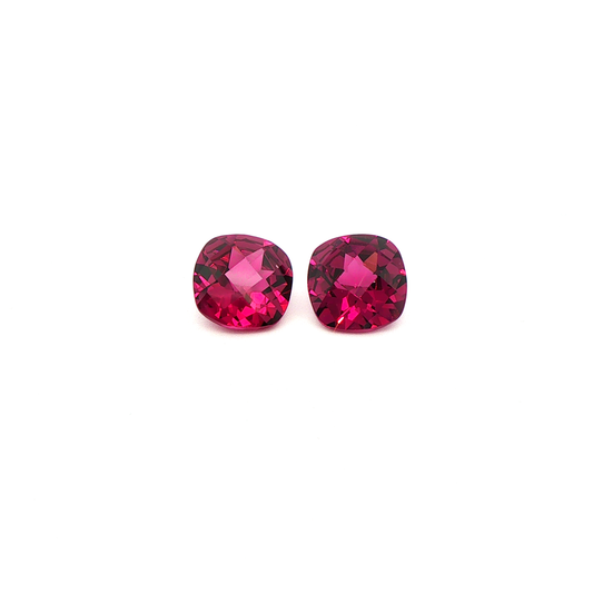 Rhodolite Checkerboard Square Cushion 6.726ct