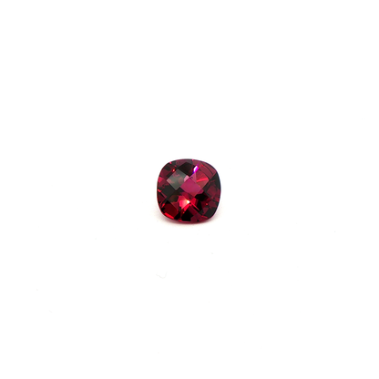 Rhodolite Checkerboard Square Cushion 3.476ct