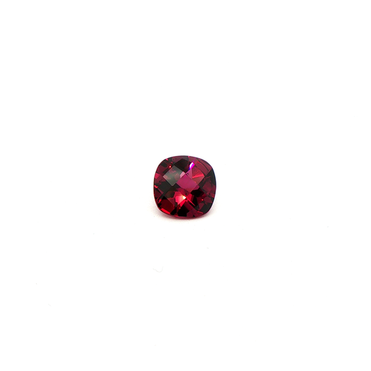 Rhodolite Checkerboard Square Cushion 3.476ct