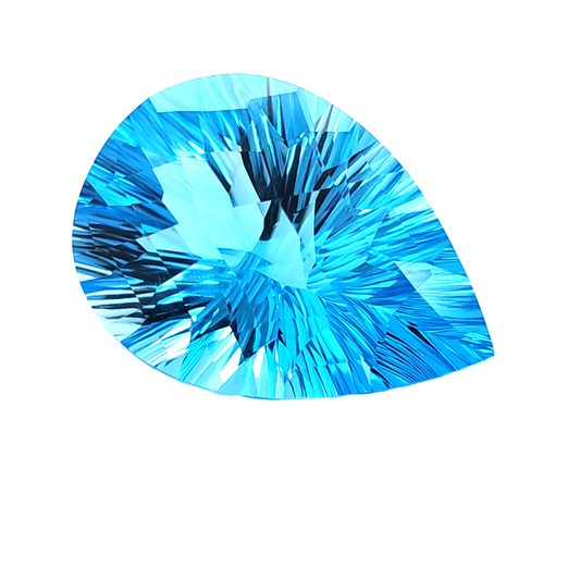 Swiss Blue Topaz Pear Concave