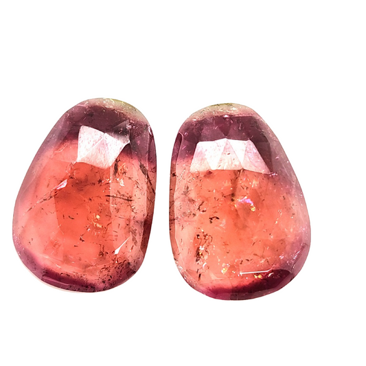 Bi-Colour Tourmaline Fancy Rosecut 37.692ct