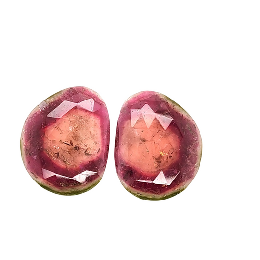 Bi-Colour Tourmaline Fancy Rosecut 46.857ct