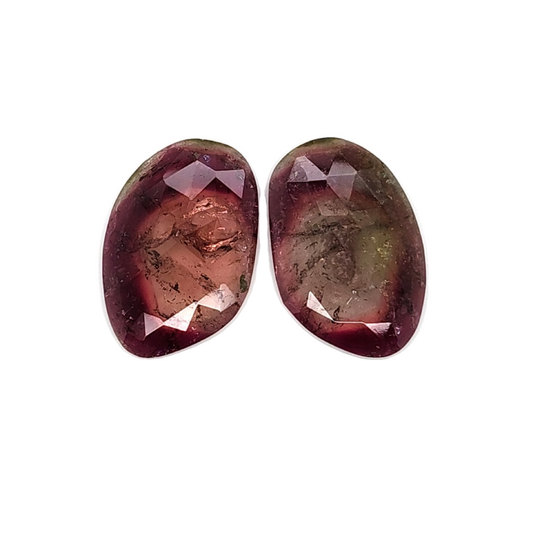 Bi-Colour Tourmaline Fancy Rosecut 38.148ct