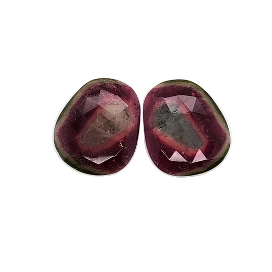Bi-Colour Tourmaline Fancy Rosecut 38.977ct