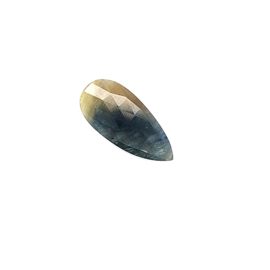 Yellow and Blue Sapphire Pear Rosecut 13.877ct