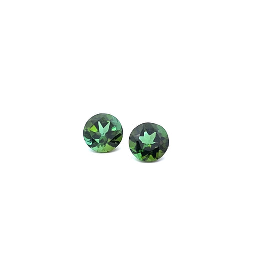 Green Tourmaline Round Pair 1.999ct