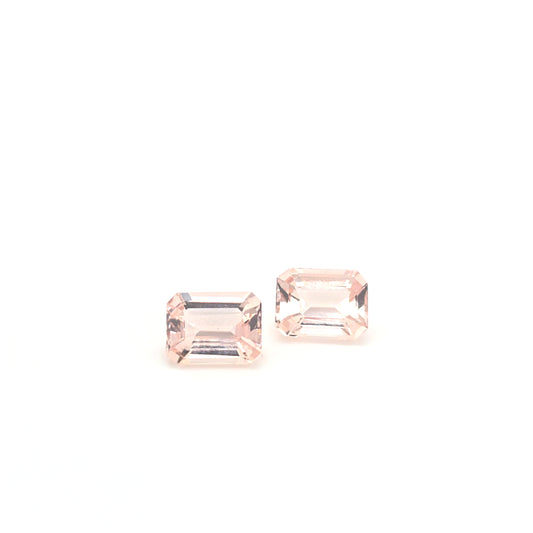 Morganite Octagon Pair 4.172ct