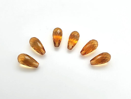 Citrine Briolette and Polished Drops