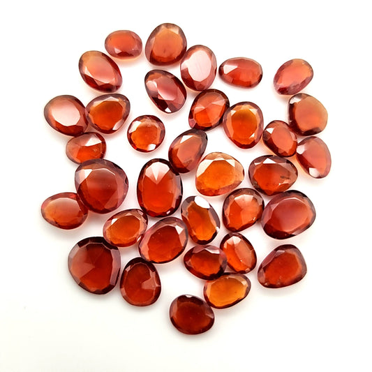 Hessonite Garnet Flat Cut