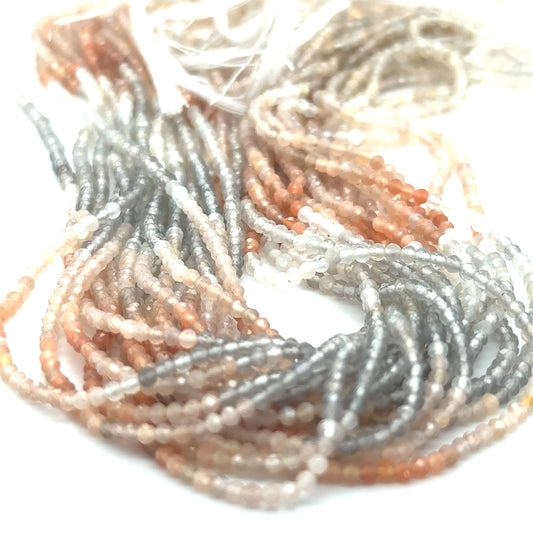 Moonstone Multi Colour Facet Beads