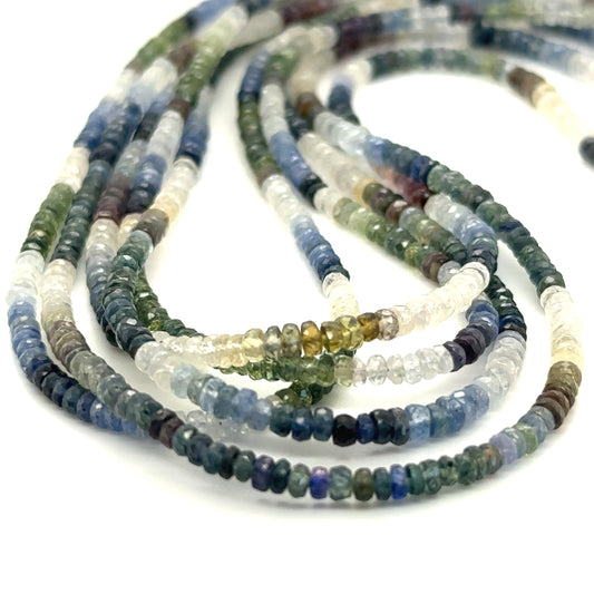 Sapphire Multi Color Facet Beads