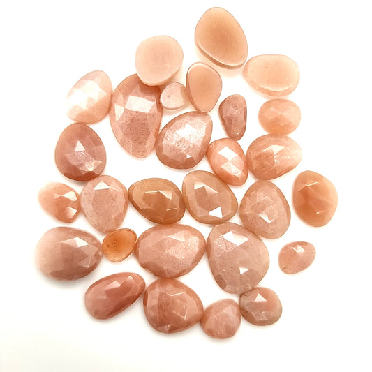 Peach Moonstone Flat Cut