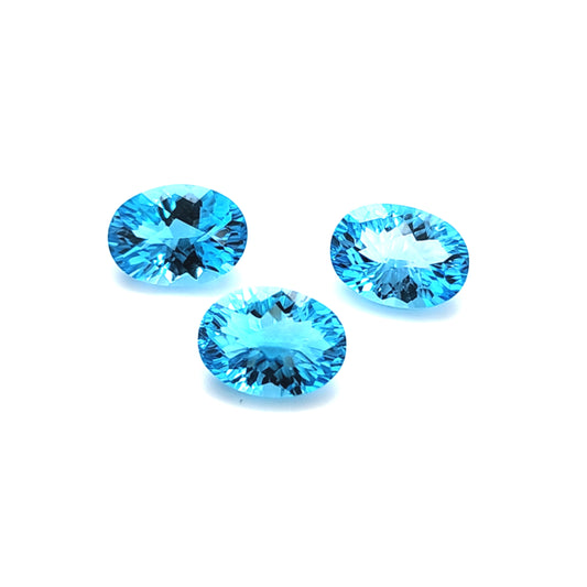 Swiss Blue Topaz Oval Concave Price List