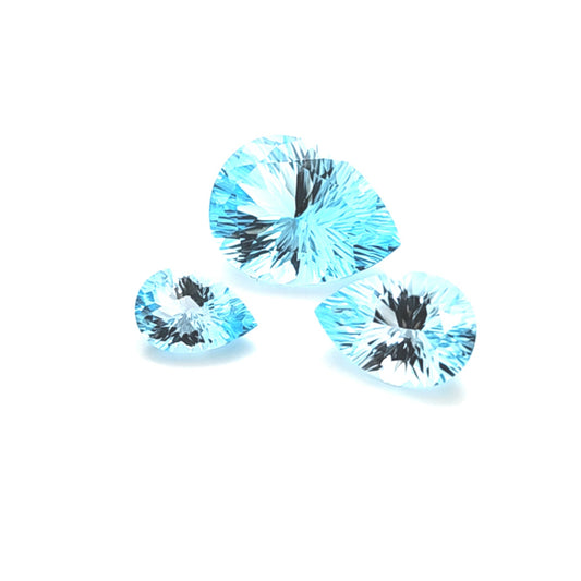 Sky Blue Topaz Pear Concave Price List