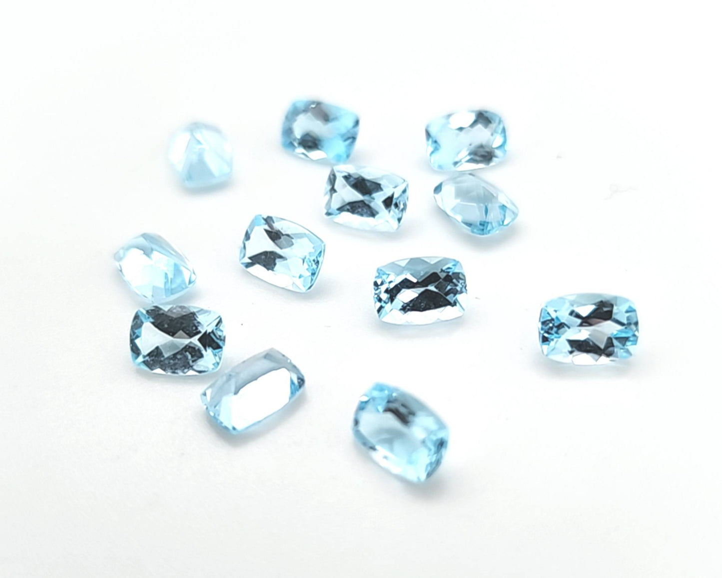 Sky Blue Topaz Rectangular Cushions Price List