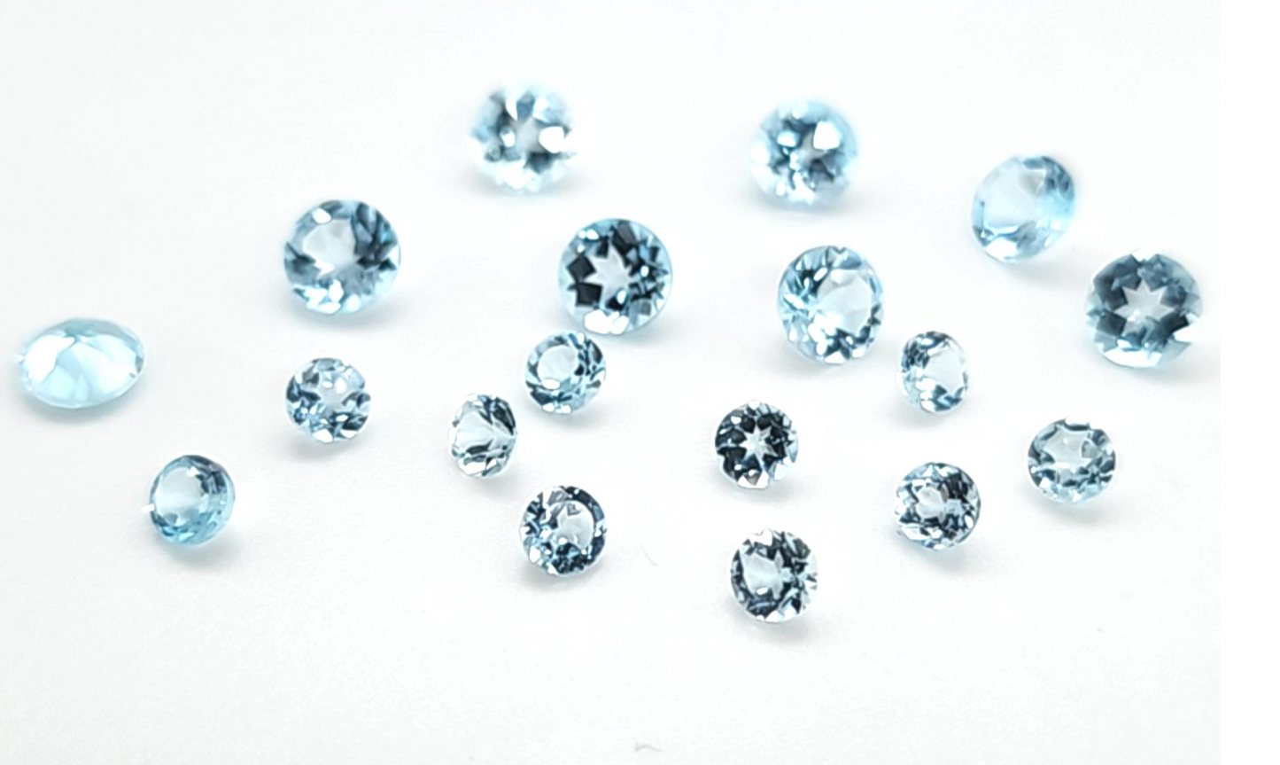 Sky Blue Topaz Rounds Price List