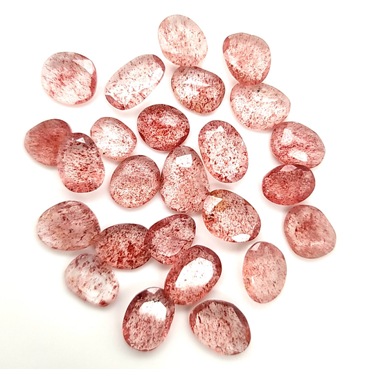 Strawberry Quartz Flat Cut