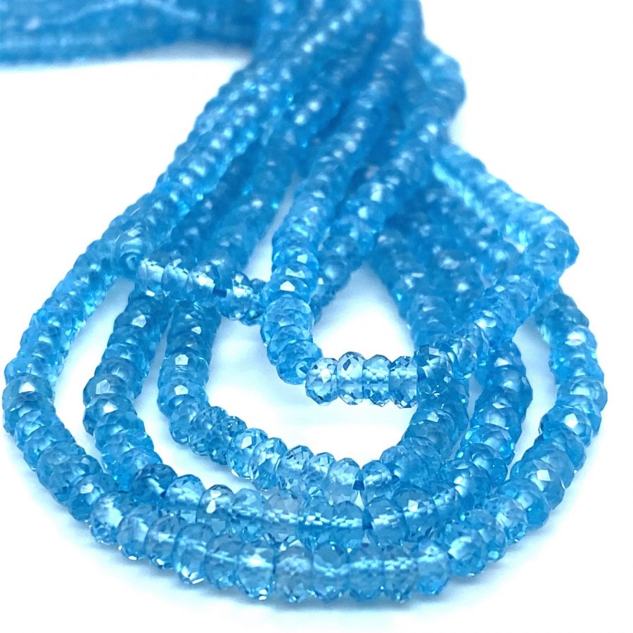 Topaz Swiss Blue Facet Beads