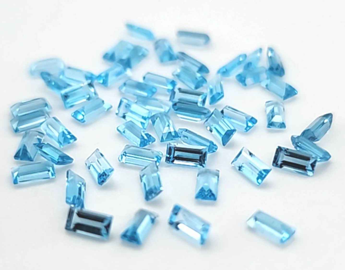 Swiss Blue Topaz Baguette Price List