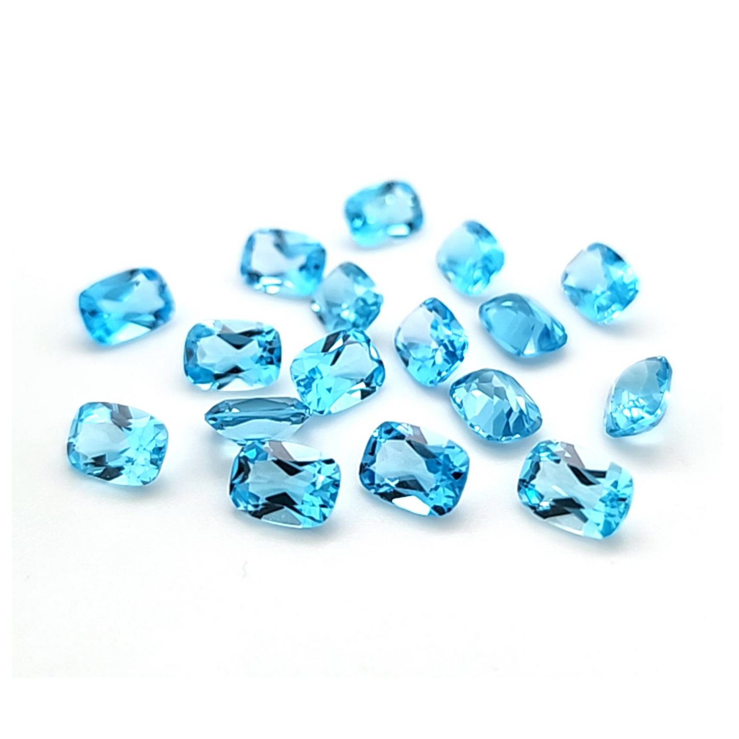 Swiss Blue Topaz Rectangular Cushions Price List