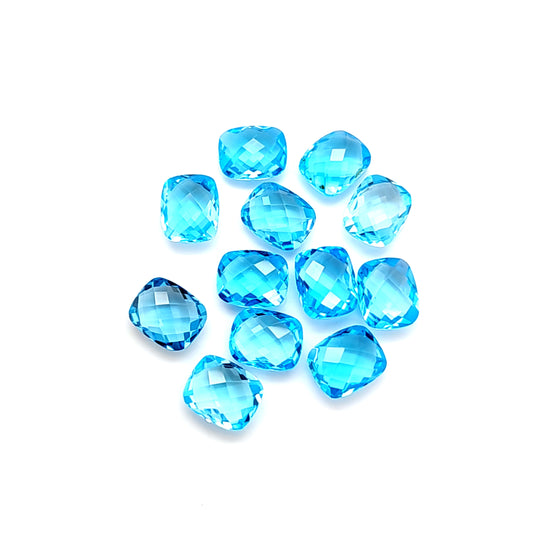 Swiss Blue Topaz Rectangular Cushion Pillowcut Price List
