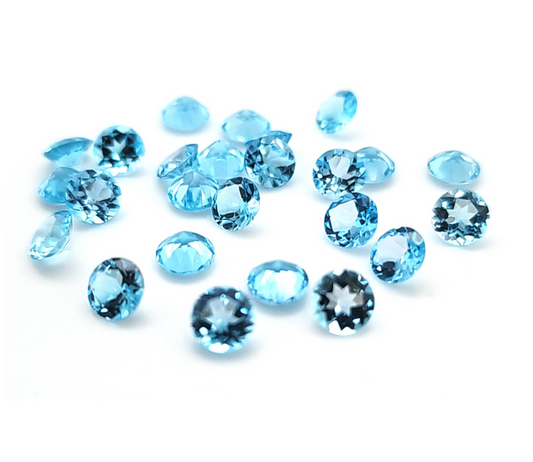 Swiss Blue Topaz Rounds Price List