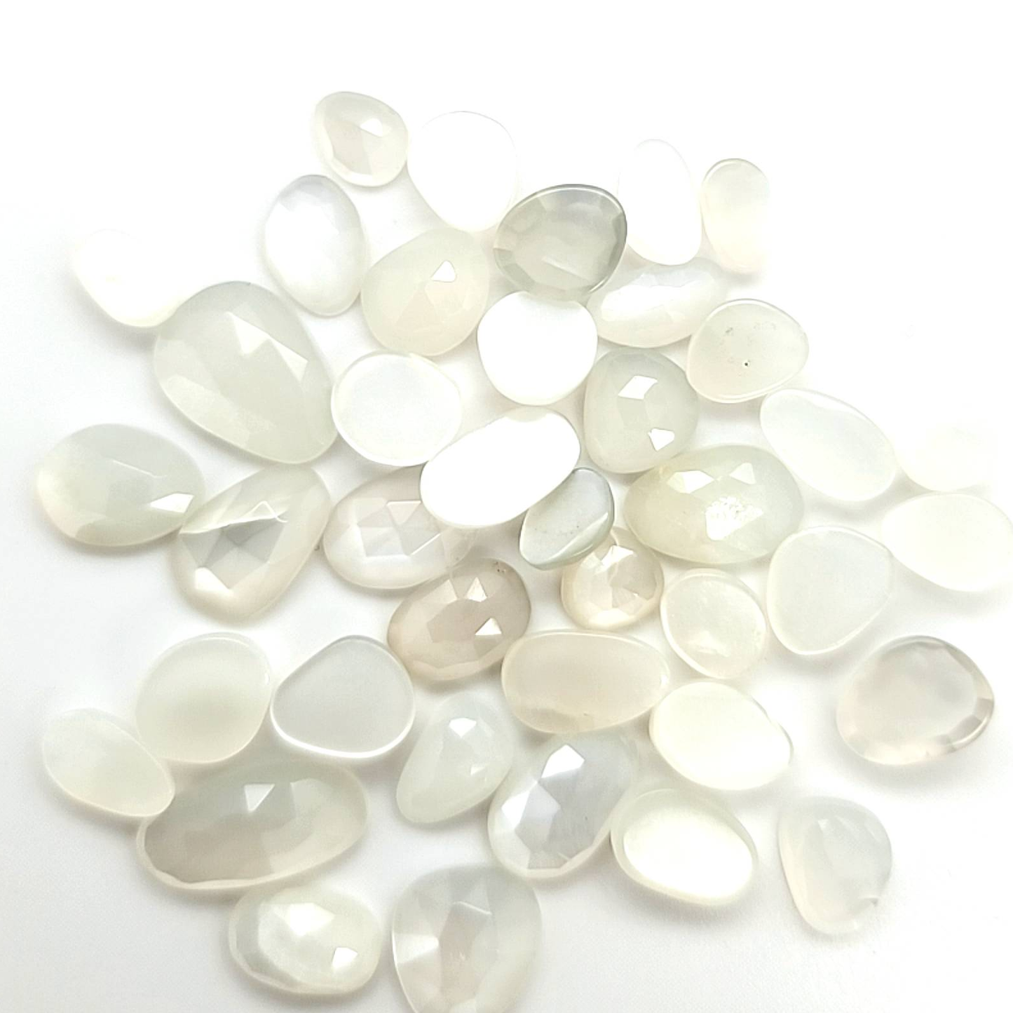 White Moonstone Flat Cut