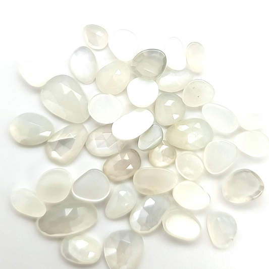 White Moonstone Flat Cut