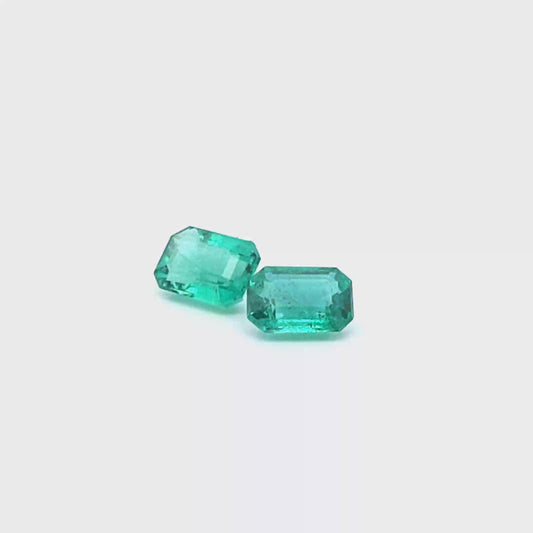 Emerald Octagon Pair 1.929ct