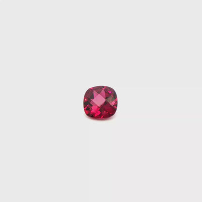 Rhodolite Checkerboard Square Cushion 3.31ct